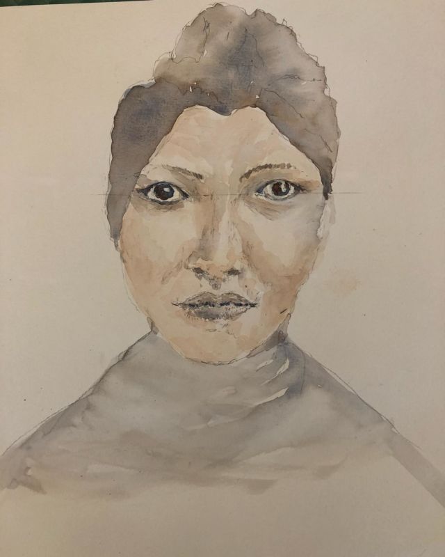 Ink and watercolour portraits in todays Drawing Class. Enrolments for term 3 open 17th June. #artclasssydney #drawingclass #inkdrawing #watercolour #portraits