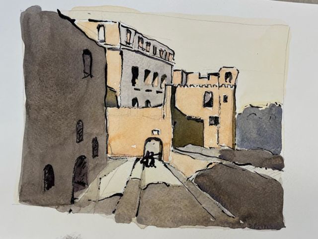 Lovely Sunday workshop last weekend learning to sketch with Ink and Watercolour. Some great results for a difficult medium. Next workshop Introduction to Expressive painting October 22nd. For more info che knout website in bio link. #artclasssydney #watercolourworkshop #adultartclasses #inksketching