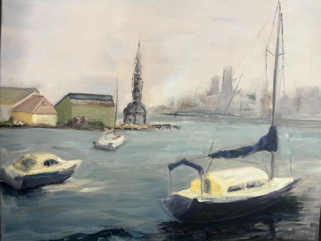 Fabulous boat paintings based on plein air sketches down at Birchgrove waterfront. Last project for term 1 Wednesday morning classes. Enrolments now open. 2 places available. #artclasssydney #paintingclass #adultartclasses #birchgrove